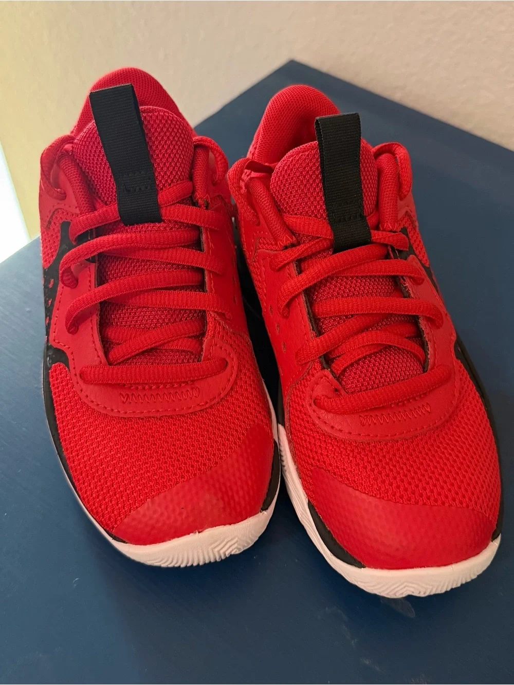 Under Armour Kids Red and Black Performance Sneakers